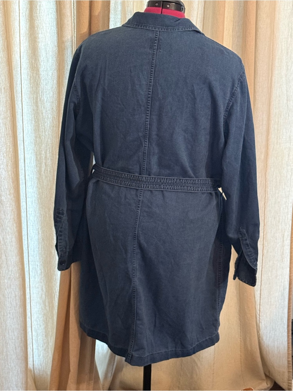 EUC GAP Dark Navy Denim Shirt Dress - women’s XL - Picture 4 of 11